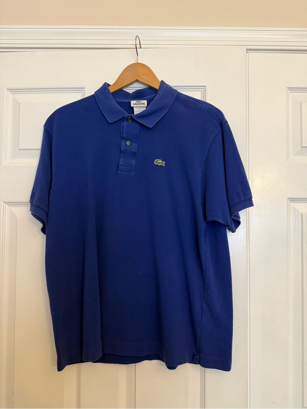 Lacoste Men's Polo Shirt in Royal Blue with Green Crocodile